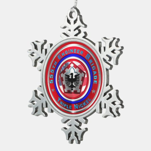 555E ENGINEER BRIGADE TIN SNEEUWVLOK ORNAMENT (Rechts)