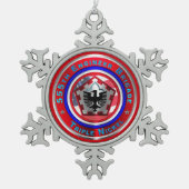 555E ENGINEER BRIGADE TIN SNEEUWVLOK ORNAMENT (Voorkant)