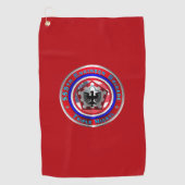 555e werktuigkundige brigade "Triple Nickel" Golfhanddoek (Voorkant)