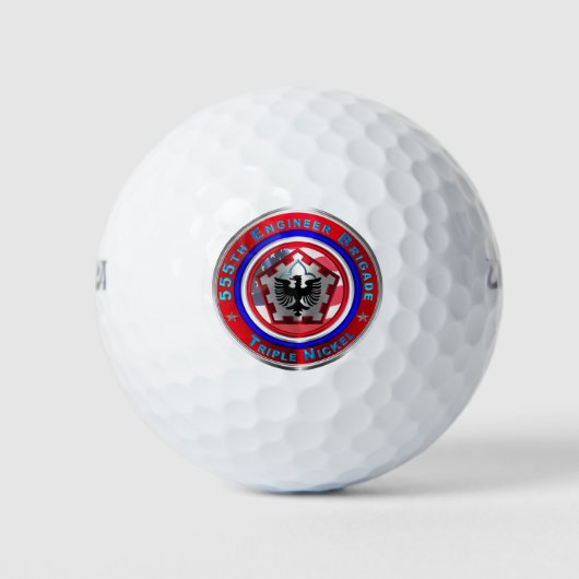 555th Brigade Genie “Triple Nickel” Golfballen (Voorkant)