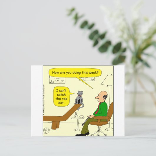 559 Ik kan de rode stip cartoon niet vangen Briefkaart (Staand voorkant)