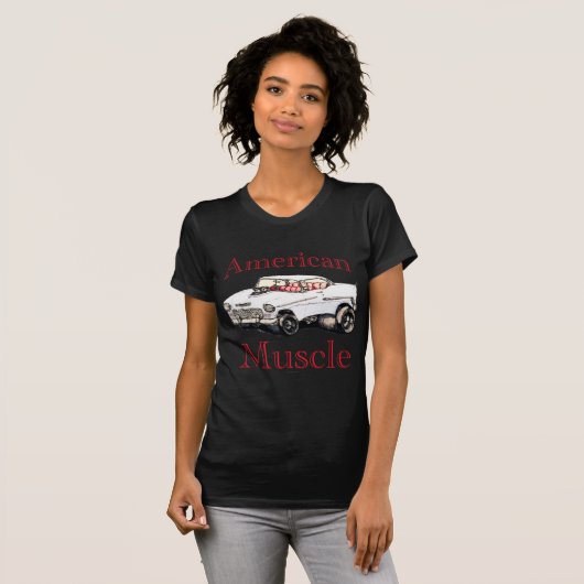 55 Chevy American Muscle T-shirt (Voorkant volledig)
