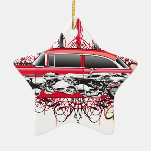 55-chevy-auto.jpg keramisch ornament (Voorkant)