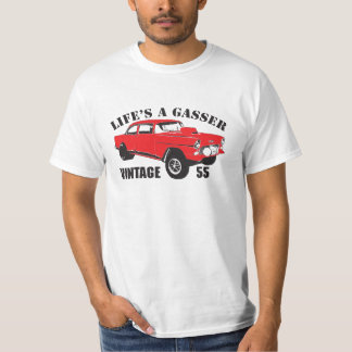 55 Chevy Gasser Hot Rod Rat Rod Drag Racer  T-shirt