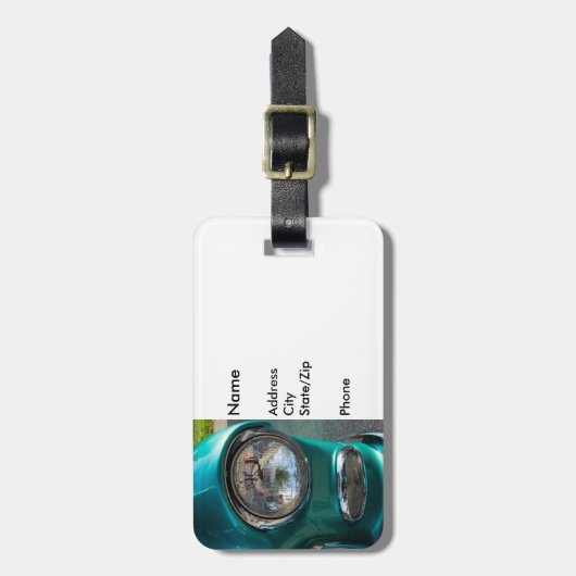 55 Chevy Headlight Bagagelabel (Voorkant verticaal)