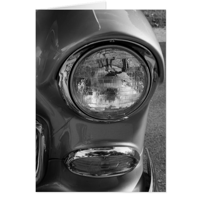 55 Chevy Headlight Grayscale (Voorkant)
