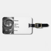 55 Chevy Headlight Grayscale Bagagelabel (Voorkant horizontaal)