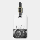 55 Chevy Headlight Grayscale Bagagelabel (Voorkant verticaal)