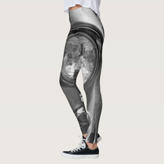 55 Chevy Headlight Grayscale Leggings (Links)