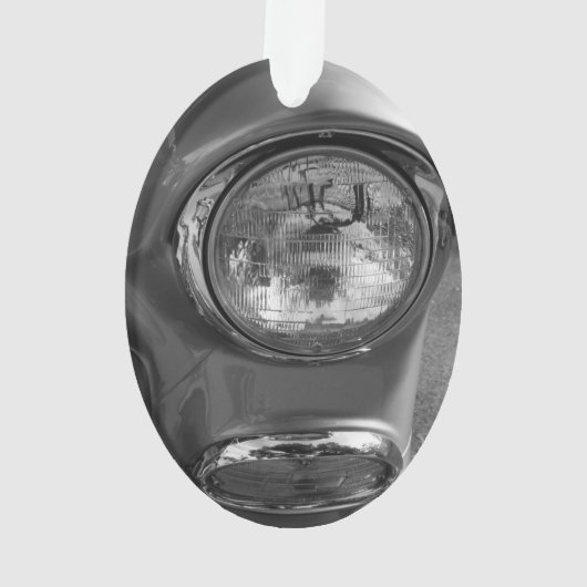 55 Chevy Headlight Grayscale Ornament (achterkant)
