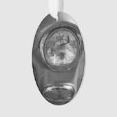 55 Chevy Headlight Grayscale Ornament (voorkant)