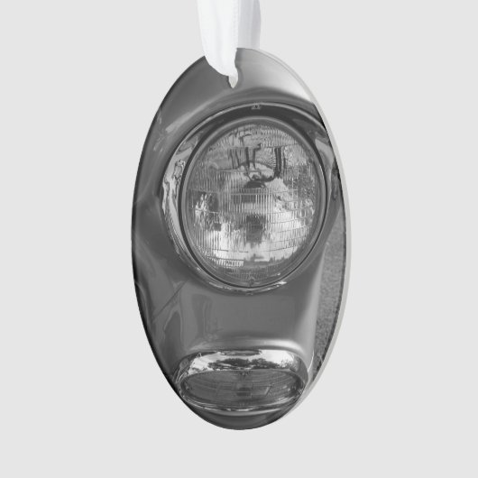 55 Chevy Headlight Grayscale Ornament (voorkant)