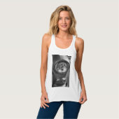 55 Chevy Headlight Grayscale Tanktop (Volledige Voorkant)