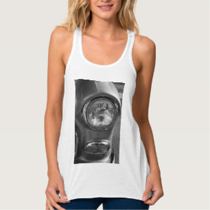 55 Chevy Headlight Grayscale Tanktop