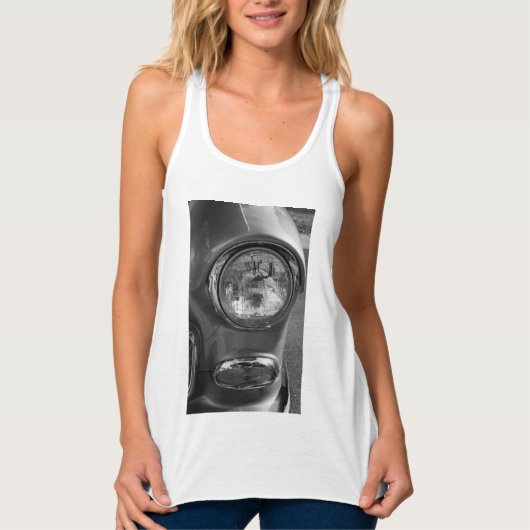 55 Chevy Headlight Grayscale Tanktop (Voorkant)
