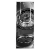 55 Chevy Headlight Grayscale Wijn Cadeautas (Voorkant)
