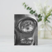 55 Chevy Koplamp Grayscale Briefkaart (Staand voorkant)