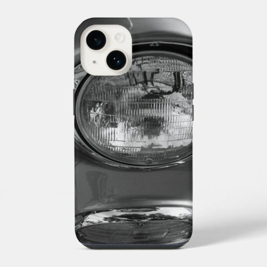 55 Chevy Koplamp Grayscale iPhone Hoesje (Achterkant)