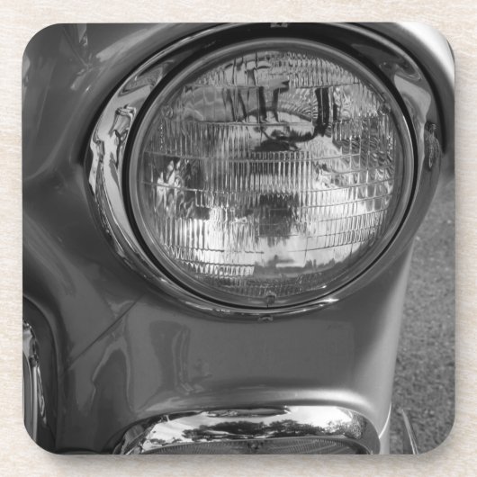 55 Chevy Koplamp Grayscale Onderzetter (Voorkant)