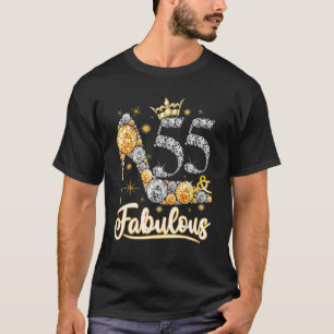 55 en Fabulous 55 jaar oude 55e verjaardag Diamond T-shirt