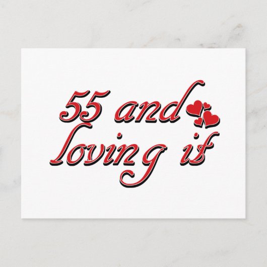 55 en ik houd ervan briefkaart (Voorkant)