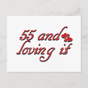 55 en liefhebbend briefkaart