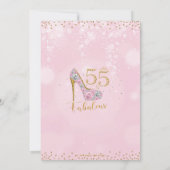 55 fantastische hoge hakken bubbelig 55 verjaardag kaart (Achterkant)