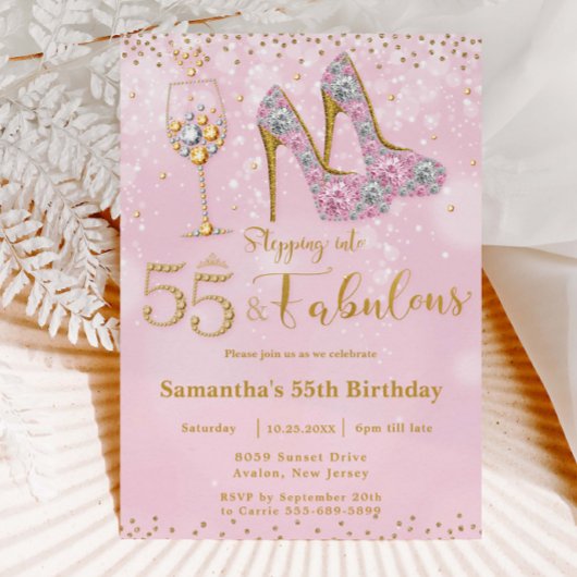 55 fantastische hoge hakken bubbelig 55 verjaardag kaart