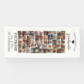55 Fotocollage Afstuderen Modern Minimaal Wit Spandoek (Horizontaal)
