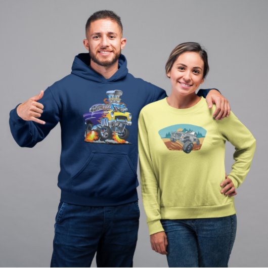 55 Funny Car Flaming Drag Track Beast Hoodie