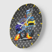 55 Funny Car Metal Diamond Checker Bord Grote Klok (Hoek)