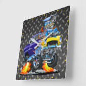 55 Funny Car Metal Diamond Checker Bord Vierkante Klok (Hoek)