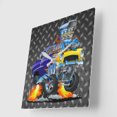 55 Funny Car Metal Diamond Checker Bord Vierkante Klok (Hoek)