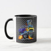 55 Grappige Auto Metalen Diamant Geruite Plaat Mok (Links)