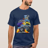 55 Grappige Auto Vlammende Drag Track Beest T-shirt (Voorkant)