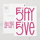 55-inch hot-roze Briefkaart (Voorkant / Achterkant)