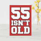 55 is niet oud, maar ontmoedigend Wenskaart Kaart (Gele Bloem)