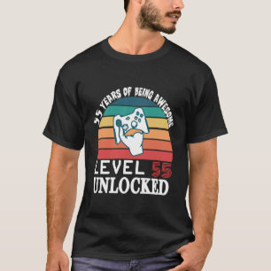 55 jaar BDay mam mannen Gamer 55e 55 jaar oude geb T-shirt