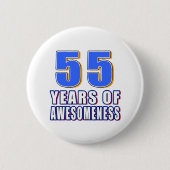 55 jaar bewustwording ronde button 5,7 cm (Voorkant)