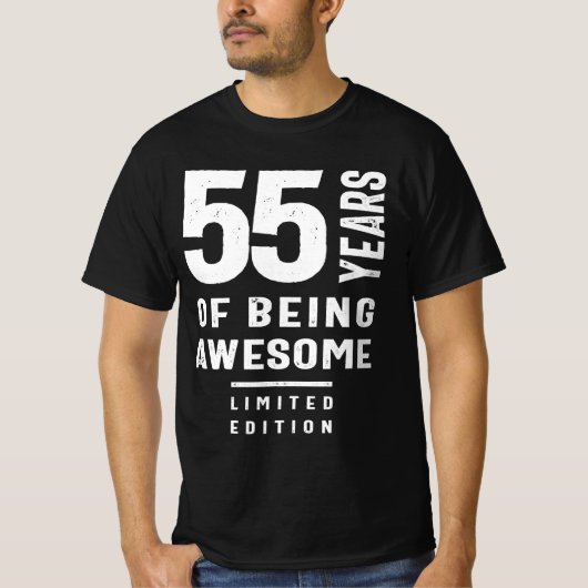 55 jaar Geweldige - 55e verjaardag T-shirt (Voorkant)