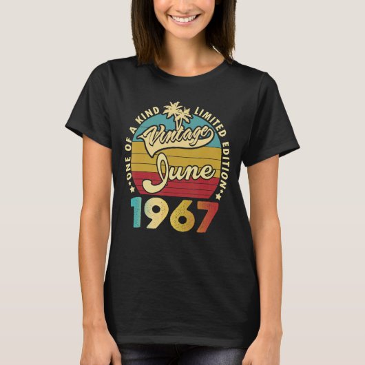 55 jaar Geweldige sinds juni 1967 55th T-shirt (Voorkant)