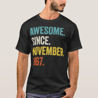 55 jaar Geweldige sinds november 1967 55e geboorte T-shirt