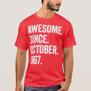 55 jaar Geweldige sinds oktober 1967 55e geboorte T-shirt