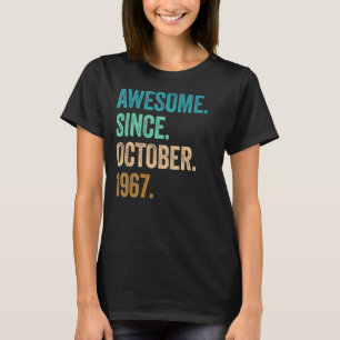 55 jaar Geweldige sinds oktober 1967 55e geboorte T-shirt