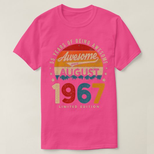 55 jaar Geweldige wijn T-shirt (Design voorkant)