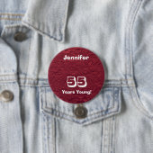 55 jaar jonge rode poppen Button Birthday Gift (In situ)