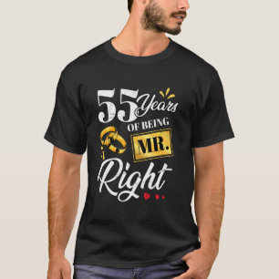 55 jaar Mr Right Funny Couple Wedding A T-shirt