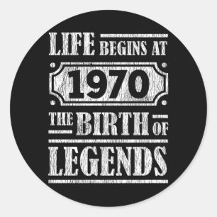 55 jaar oud 1970 Geboorte van de legende 55e verja Ronde Sticker