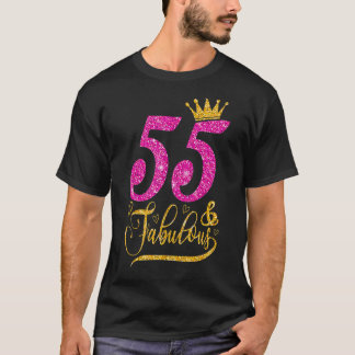 55 jaar oud 55 jaar en 55 jaar oud, koningin t-shirt