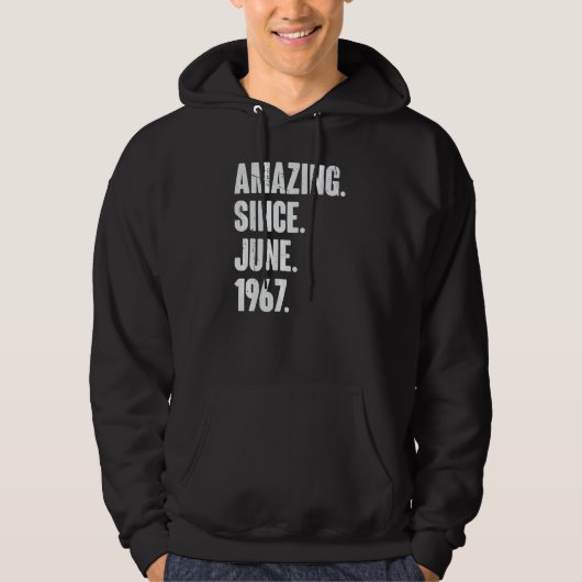 55 jaar oud 55e verjaardag geweldig sinds juni 196 hoodie (Voorkant)